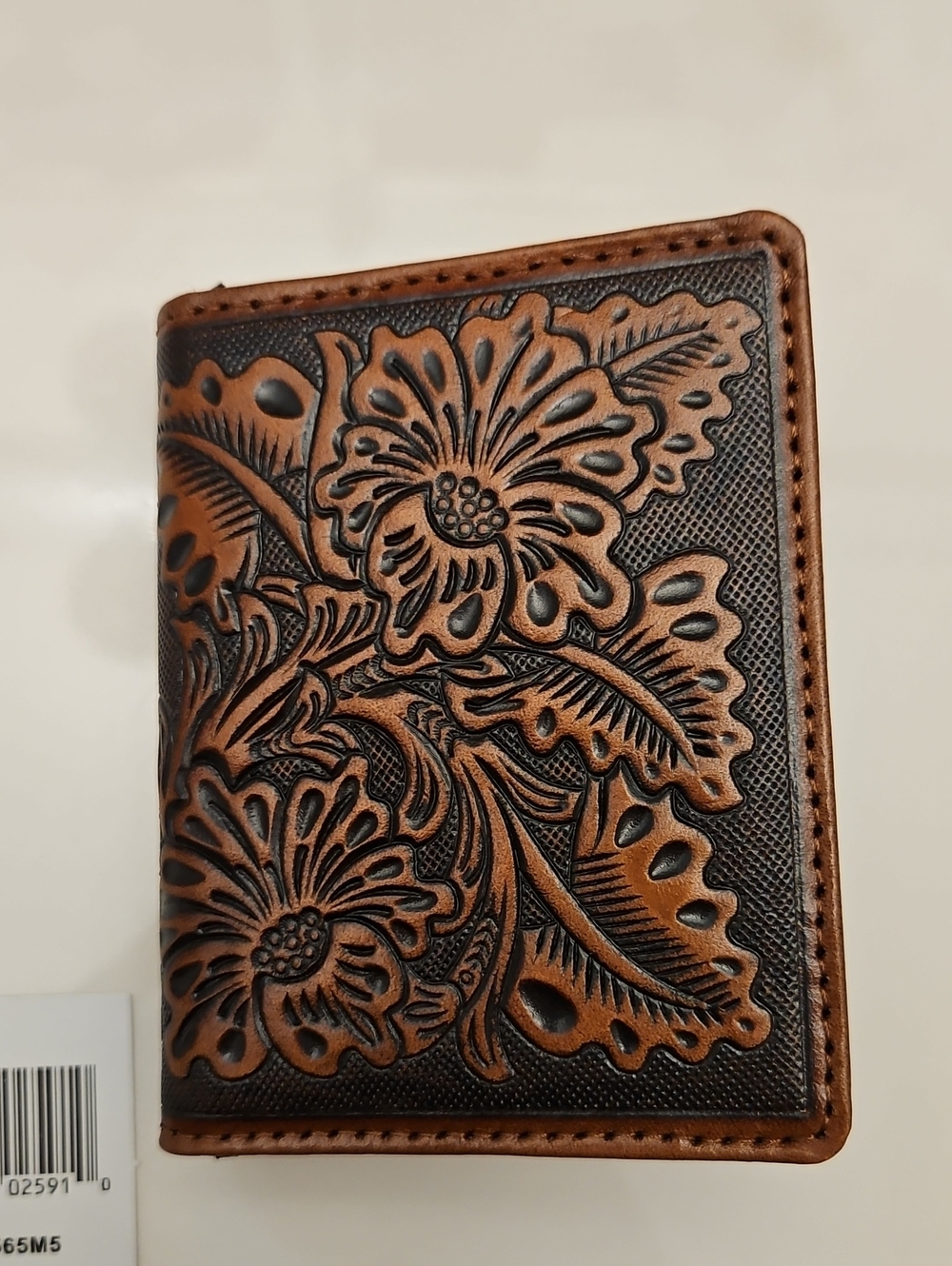 Justin Floral Leather Wallet - Brown/Black